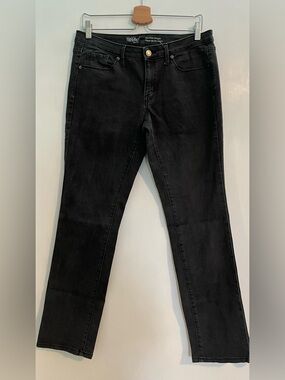 Mossimo Denim Black Mid Rise Straight-Leg Jean